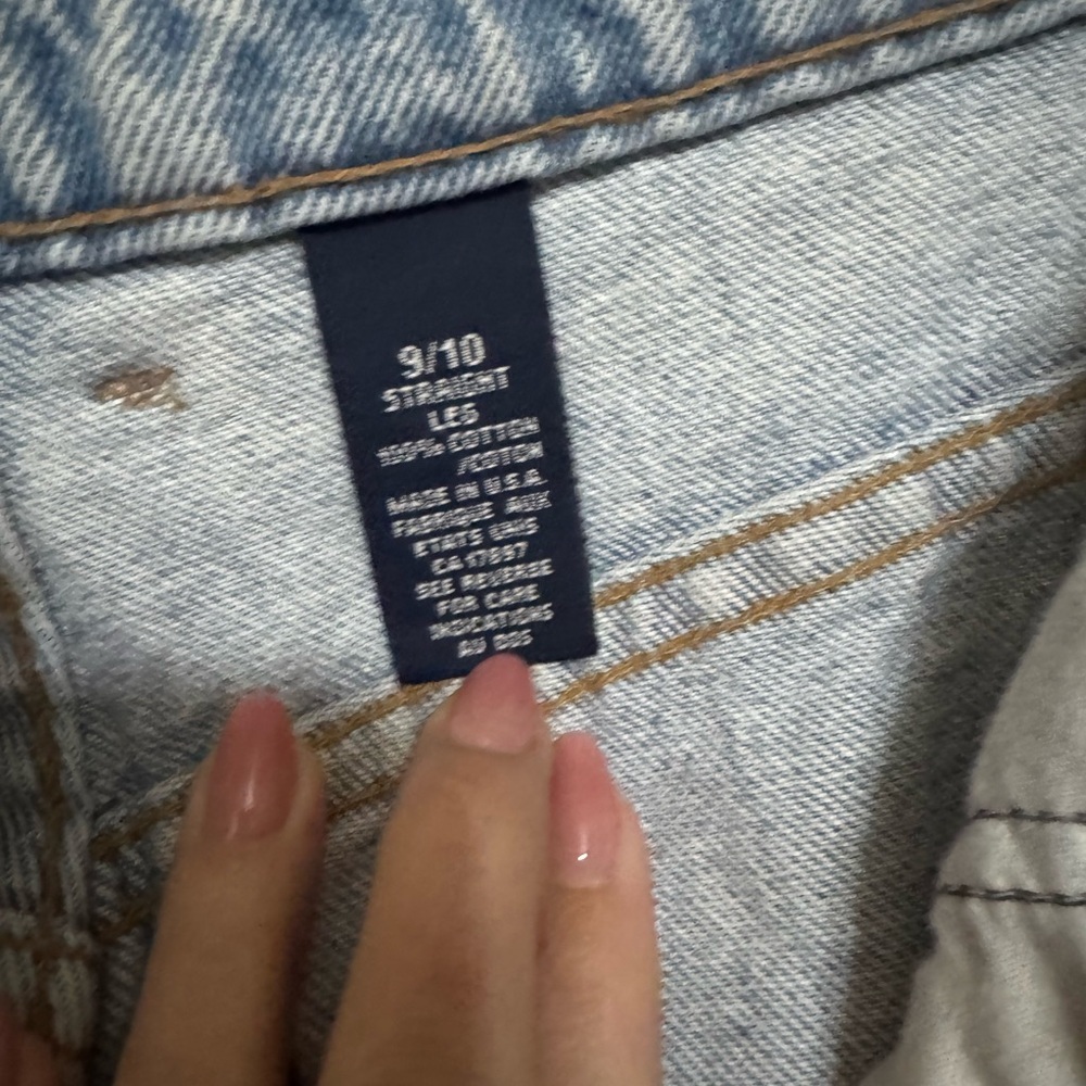 GAP Women's Mid Rise Straight Leg Light Wash Jeans, 90’s, Y2K - Picture 4 of 6